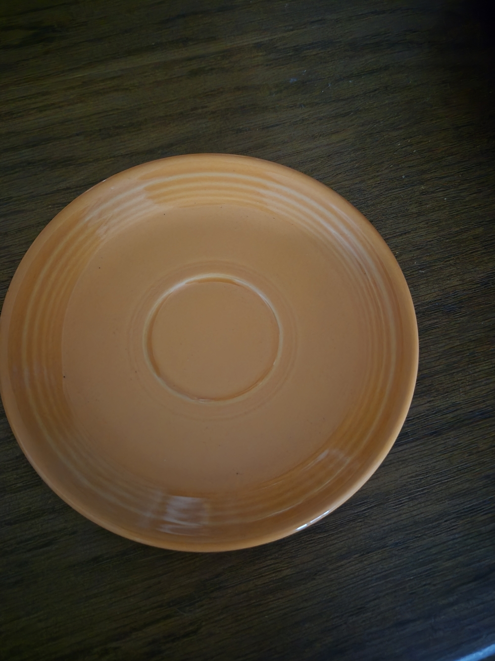 Vintage Homer Laughlin Fiestaware Saucer in Retired Apricot Color P86